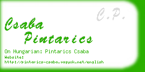 csaba pintarics business card